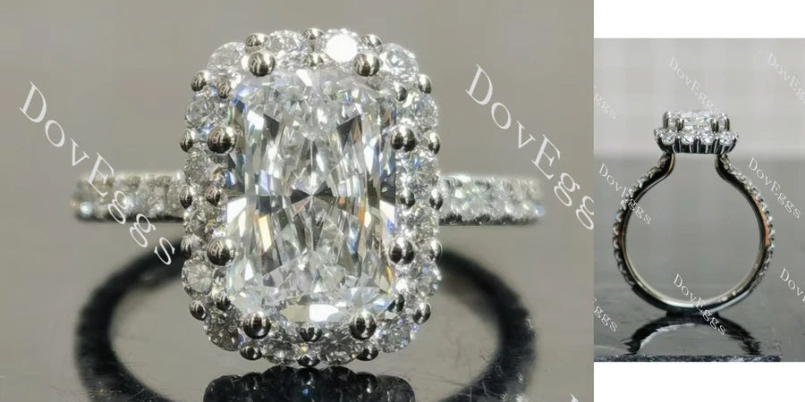 DovEggs halo pave engagement ring only semi-mount only(Exclusively to DovEggs Stones)