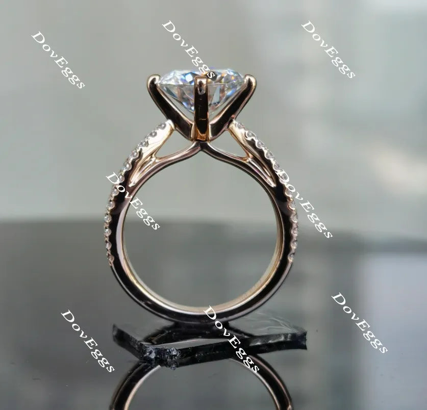 Doveggs round split shank moissanite engagement ring