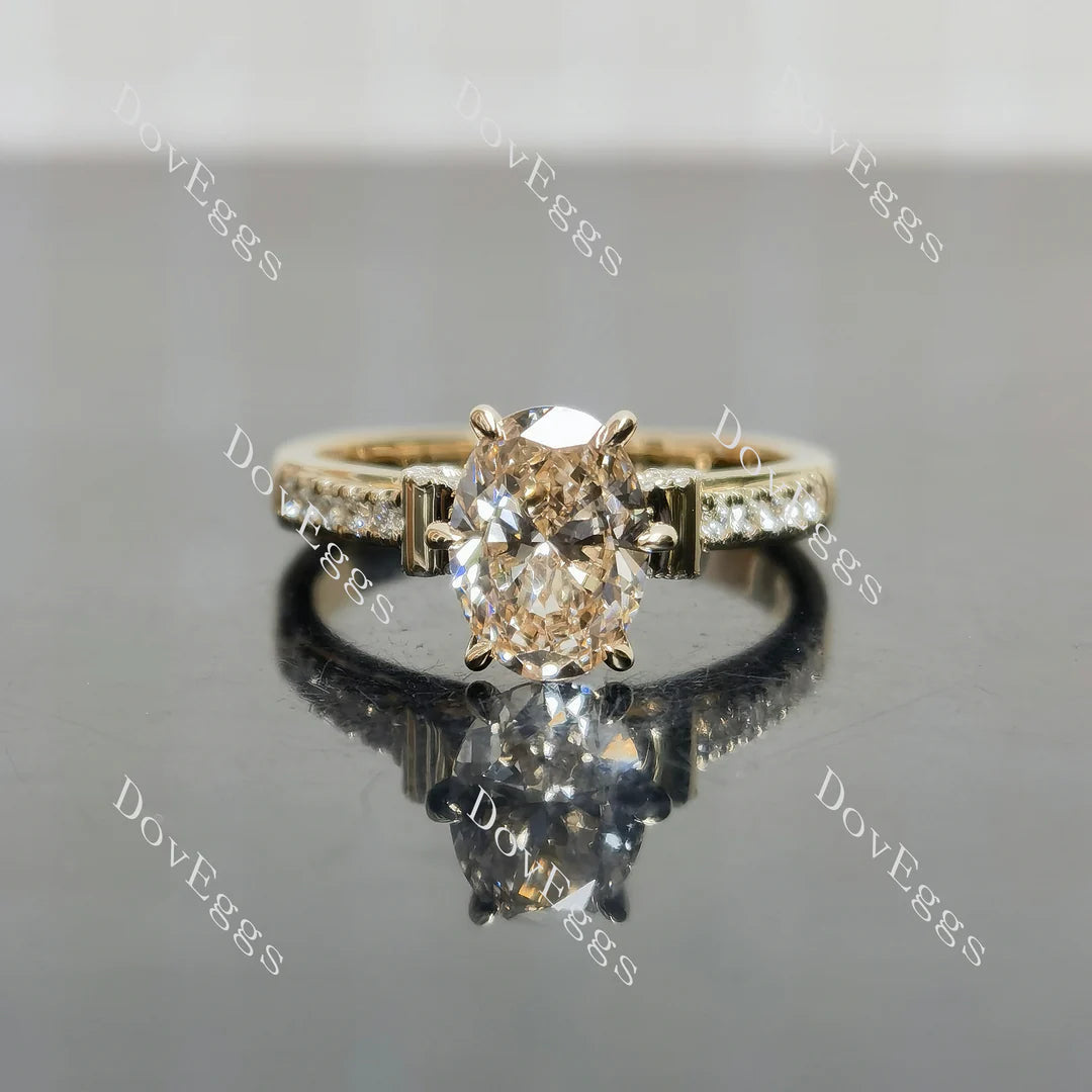 DovEggs pave bridge art deco vintage engagement ring only semi-mount only(Exclusively to DovEggs Stones)
