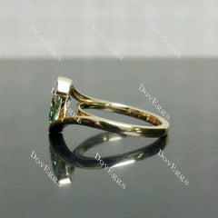 (size 6 ) Doveggs 14k yellow gold 1.537ct pear Fancy Vivid Blue VVS1 Clarity Excellent cut lab grown diamond ring(certified)