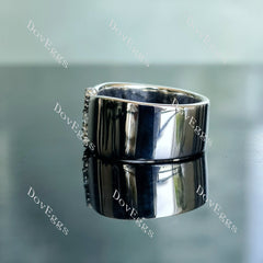 Doveggs marquise round moissanite/lab grown diamond wedding band-around 10mm band width