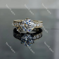 Doveggs Solitaire round full eternity channel set engagement ring semi-mount only(Exclusively to DovEggs Stones)