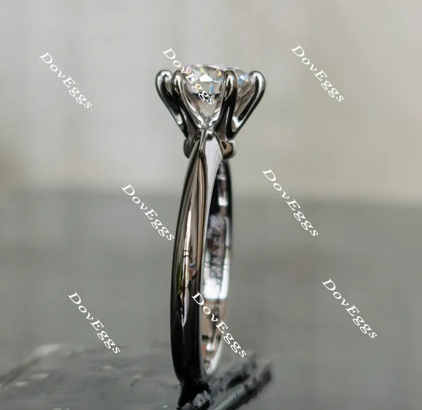 The classic 6 prongs solitaire style moissanite ring