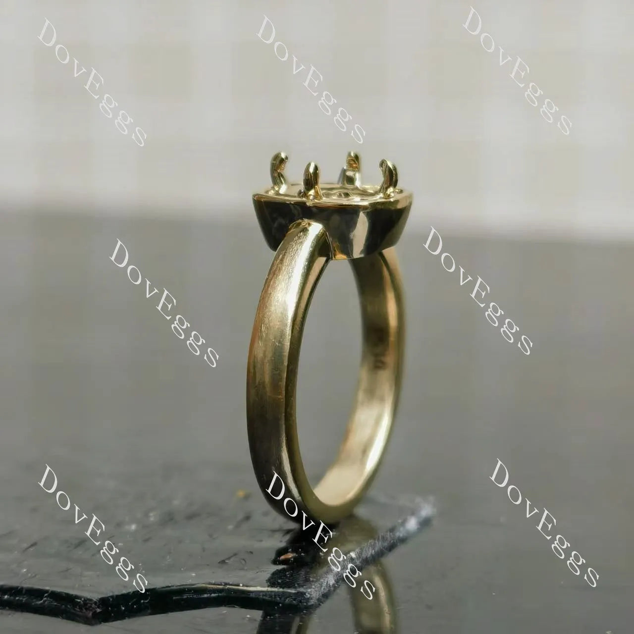 Doveggs solitaire engagement ring only semi-mount only(Exclusively to DovEggs Stones)