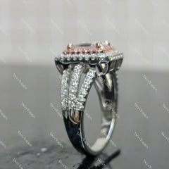 (size 8) Doveggs 2ct GHI color radiant moissanite sterling silver engagement ring