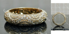 Doveggs vintage milgrain full eternity round moissanite/lab grown diamond wedding band-5.2mm band width