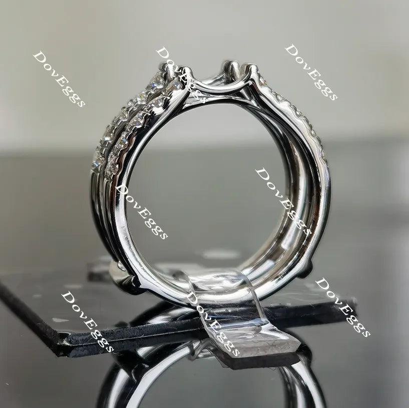 Karen's happy decision round moissanite/lab grown diamond enhancer/wedding band