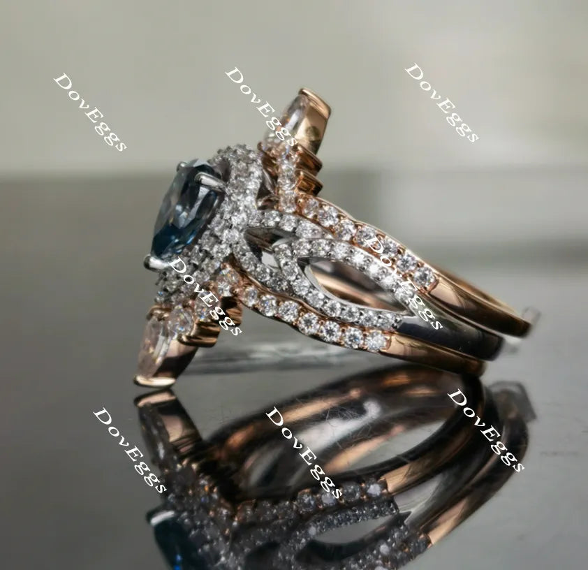 Doveggs half eternity paved moissanite/lab grown diamond wedding band(one piece of wedding band 1 only)-1.5mm band width