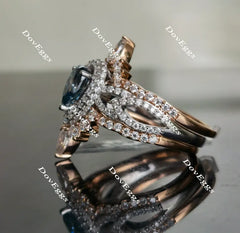 Doveggs half eternity paved moissanite/lab grown diamond wedding band(one piece of wedding band 1 only)-1.5mm band width