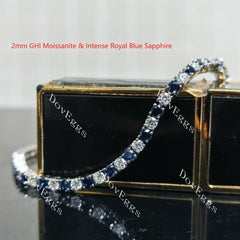 Doveggs round GHI color moissanite/lab grown diamond tennis bracelet