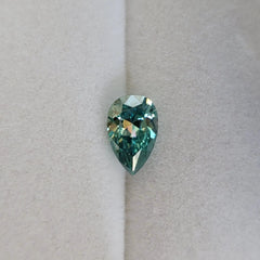 Doveggs pear 1.25ct accident color deep blue moissanite loose stone