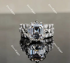 Doveggs euro shank round moissanite/lab grown diamond wedding band-1.7mm band width