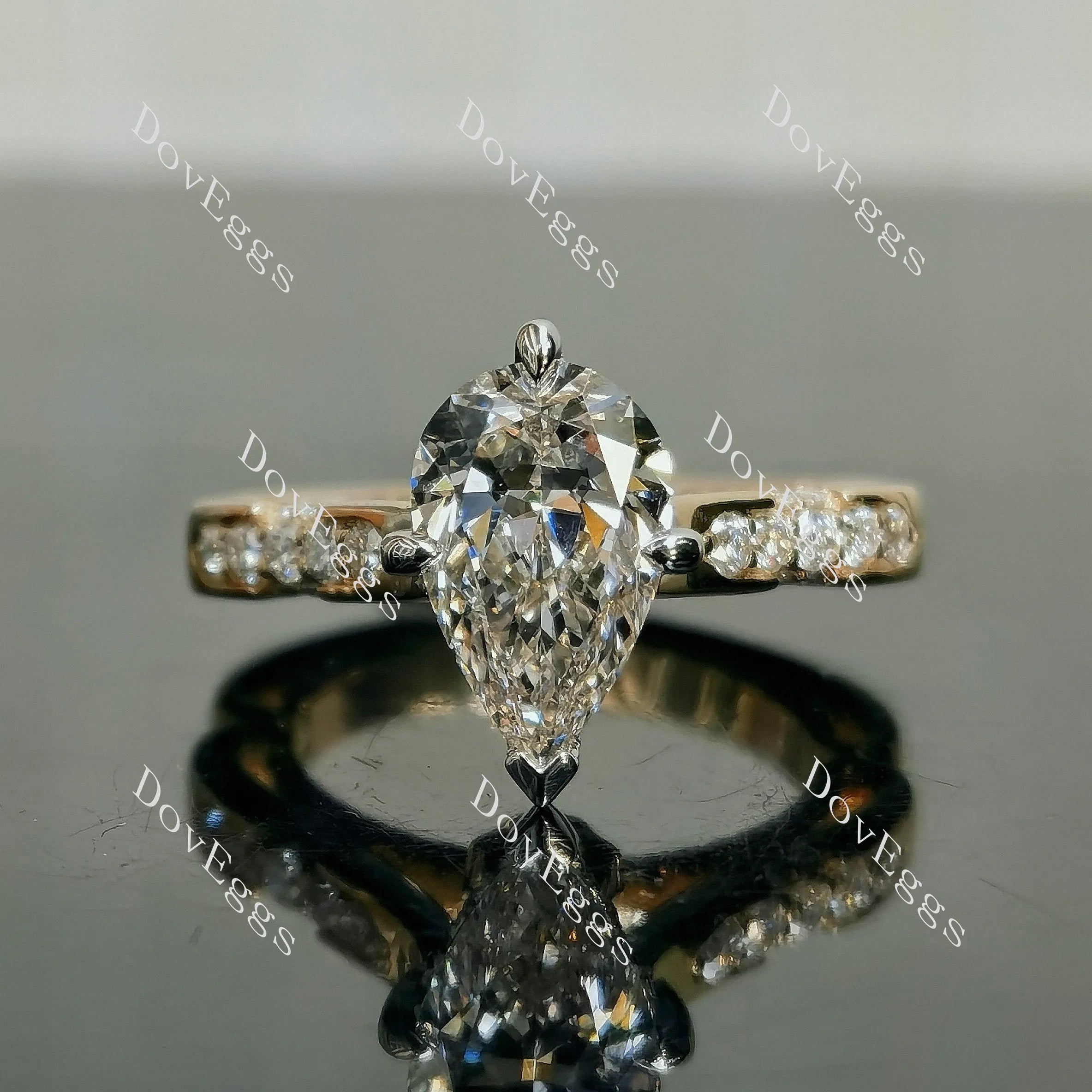 Ally Pear Lab Grown Diamond Engagement Ring