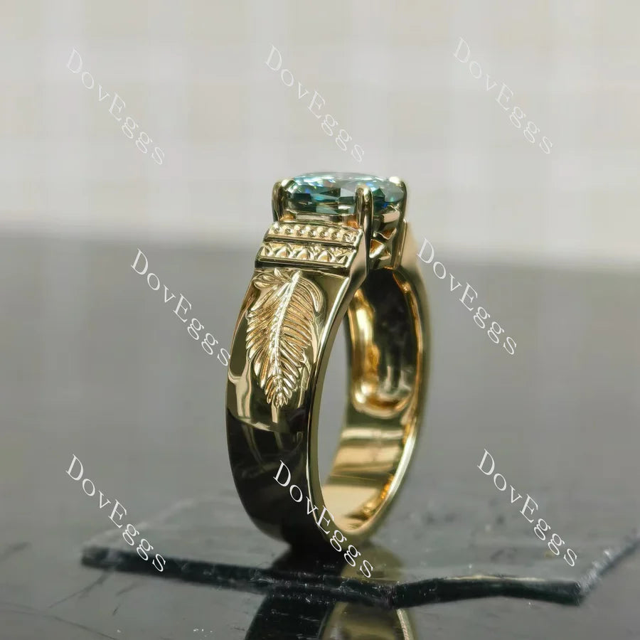 Doveggs solitaire carving engagement ring only semi-mount only(Exclusively to DovEggs Stones)