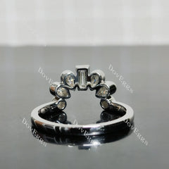 (size 9) Doveggs baguette pear round moissanite wedding band