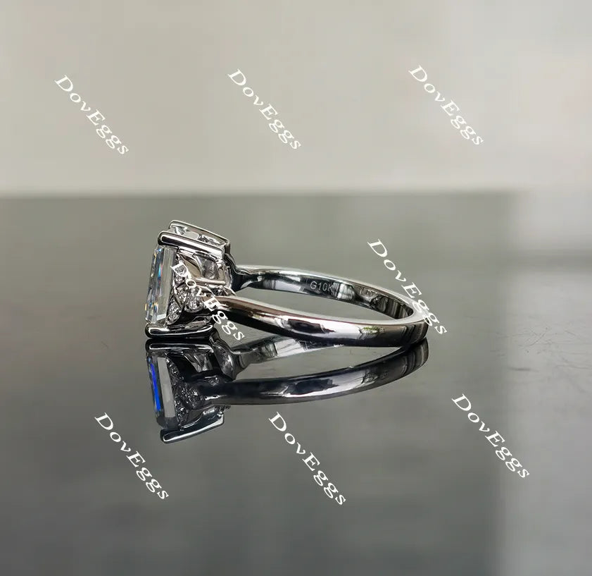 Doveggs side stones moissanite engagement ring
