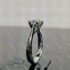 (size 7)Doveggs 2ct GHI color cushion moissanite engagement SS ring