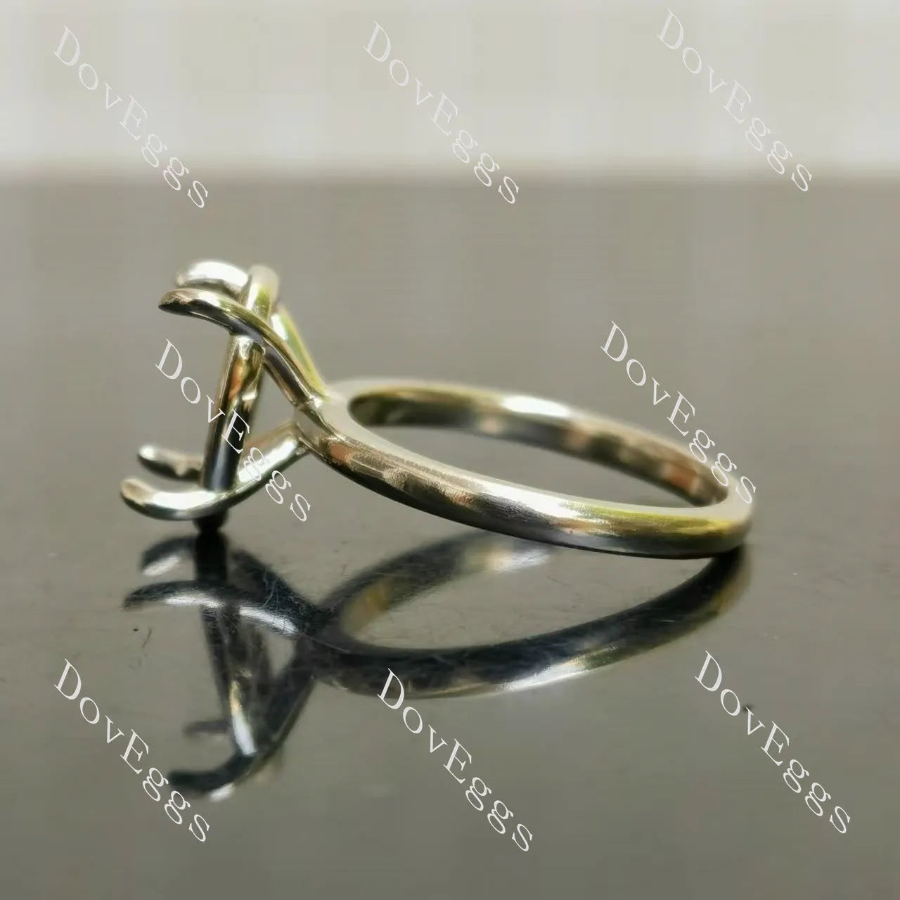 Doveggs solitaire engagement ring semi-mount only(Exclusively to DovEggs Stones)