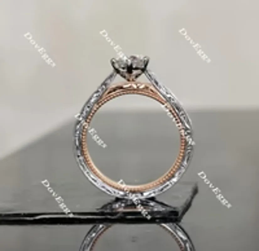 Doveggs vintage solitaire engagement ring semi-mount only(Exclusively to DovEggs stones)