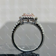 (size 8) Doveggs 2ct GHI color radiant moissanite sterling silver engagement ring