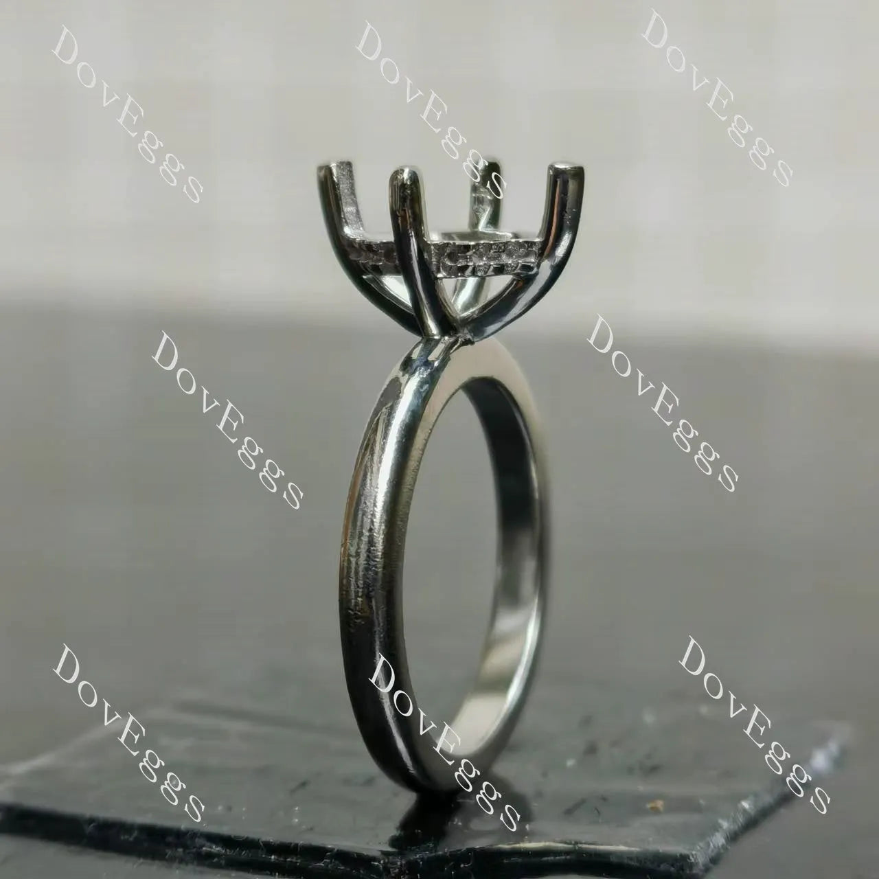 DovEggs hidden halo engagement ring only semi-mount only(Exclusively to DovEggs Stones)