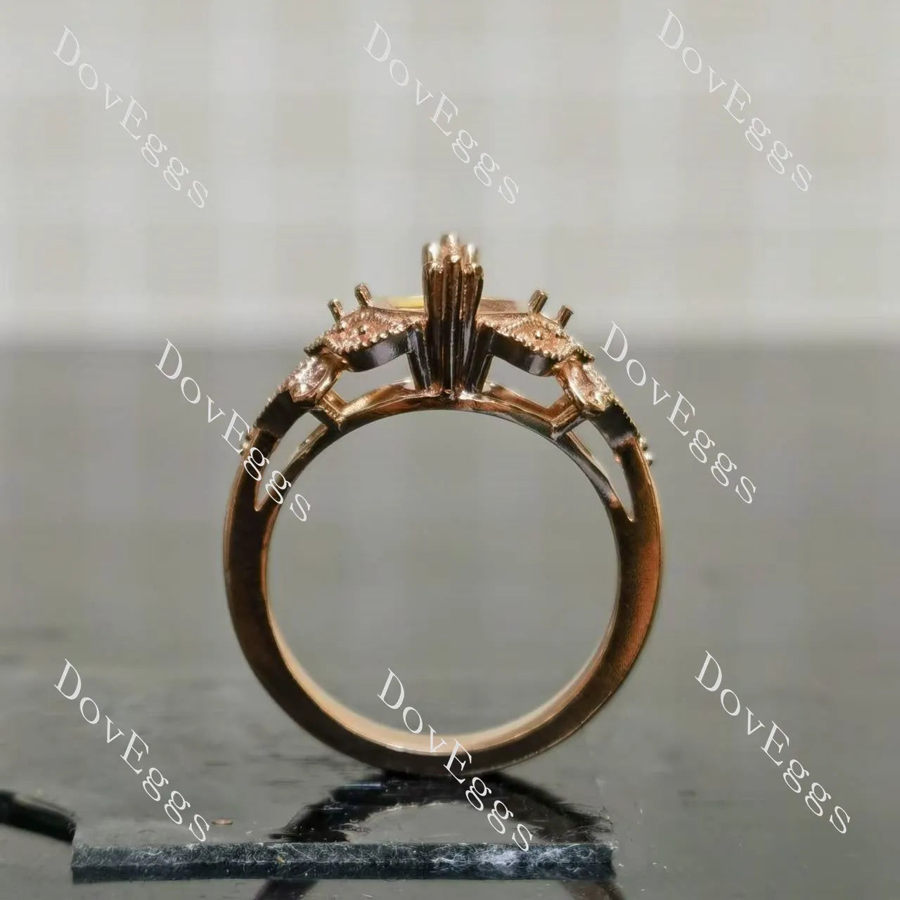 Doveggs vintage engagement ring semi-mount only(Exclusively to DovEggs Stones)