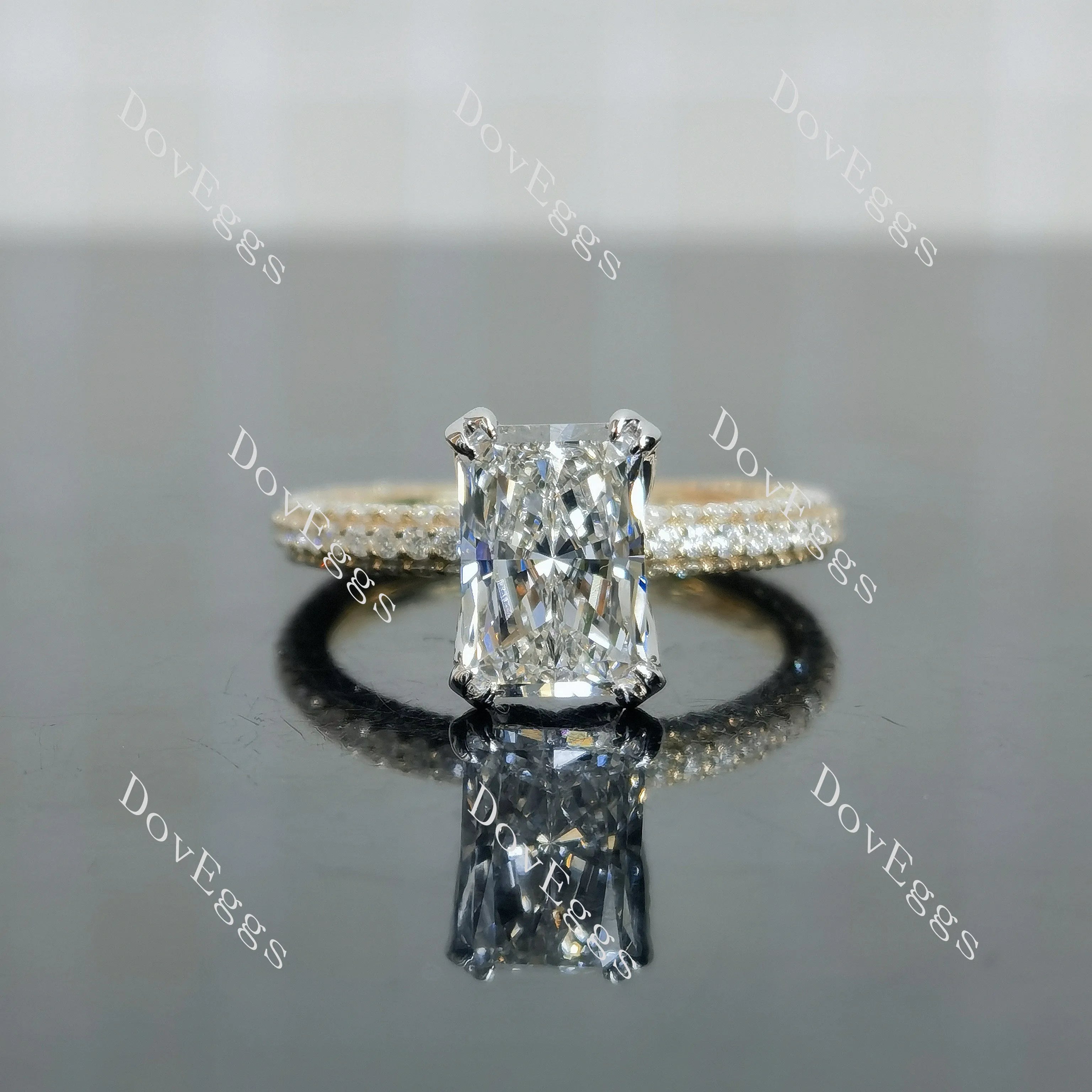 My Promise Radiant Pave 3/4 eternity Lab Grown Diamond Engagement Ring
