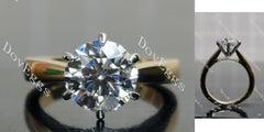 Doveggs Round Pave Lab Grown Diamond Engagement Ring