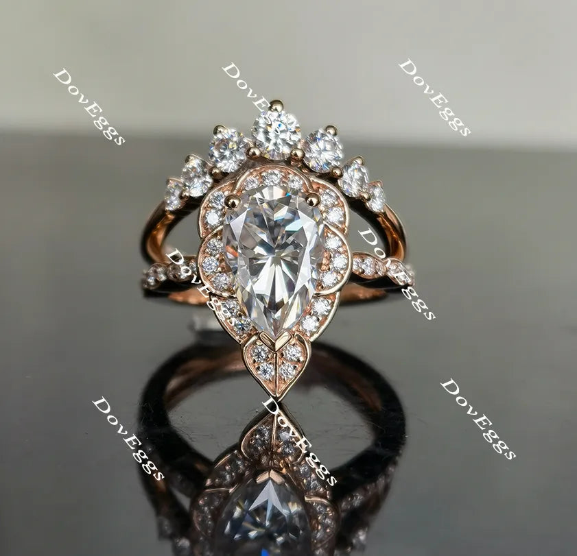 Doveggs halo moissanite engagement ring only