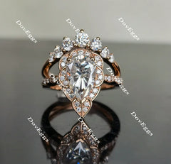 Doveggs halo moissanite engagement ring only