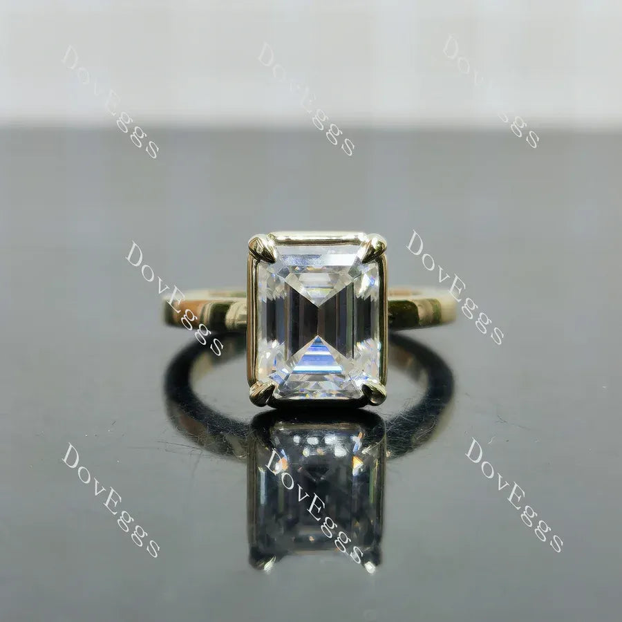 Doveggs bezel solitaire engagement ring semi-mount only(Exclusively to DovEggs Stones)
