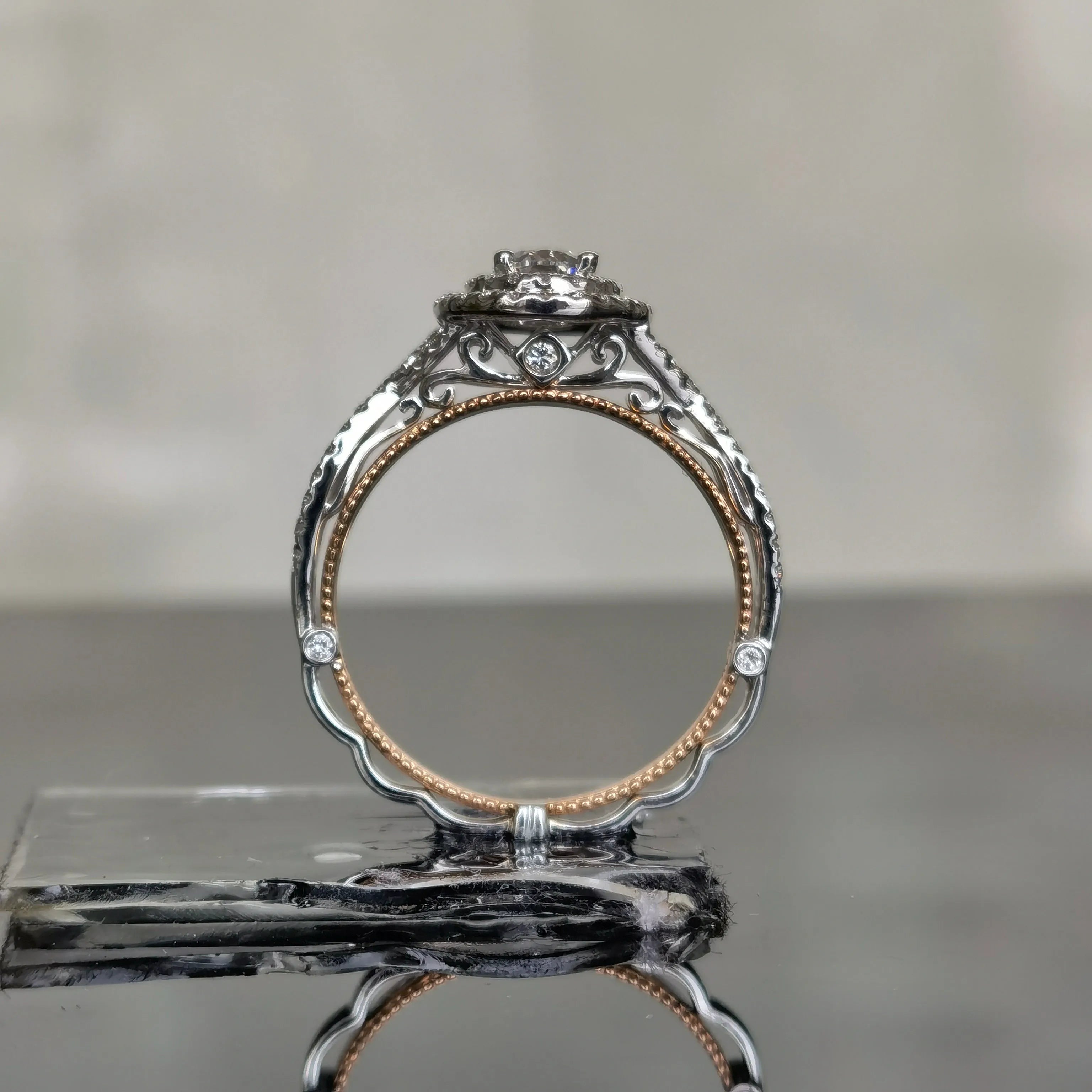 doveggs 0.5 carat oval lab created diamond CVD engagement ring(size 7)