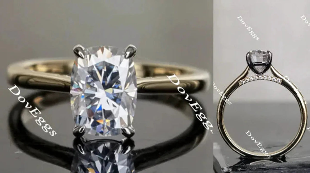 DovEggs pave engagement ring only semi-mount only(Exclusively to DovEggs Stones)