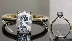 Doveggs solitaire moissanite engagement ring