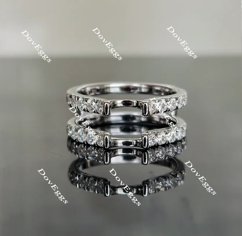 Karen's happy decision round moissanite/lab grown diamond enhancer/wedding band