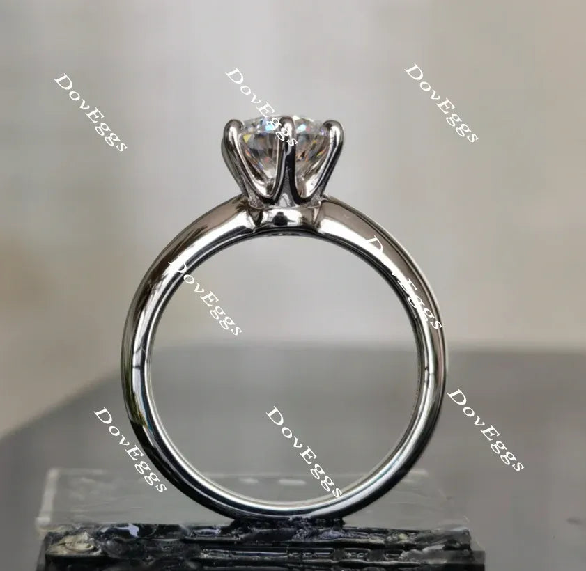 Doveggs classic 6 prongs solitaire style engagement ring semi-mount only(Exclusively to DovEggs Stones)