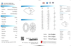 Doveggs 2.75ct Oval G Color VS1 Clarity Excellent cut lab diamond stone(certified) （sold #22982 20%）
