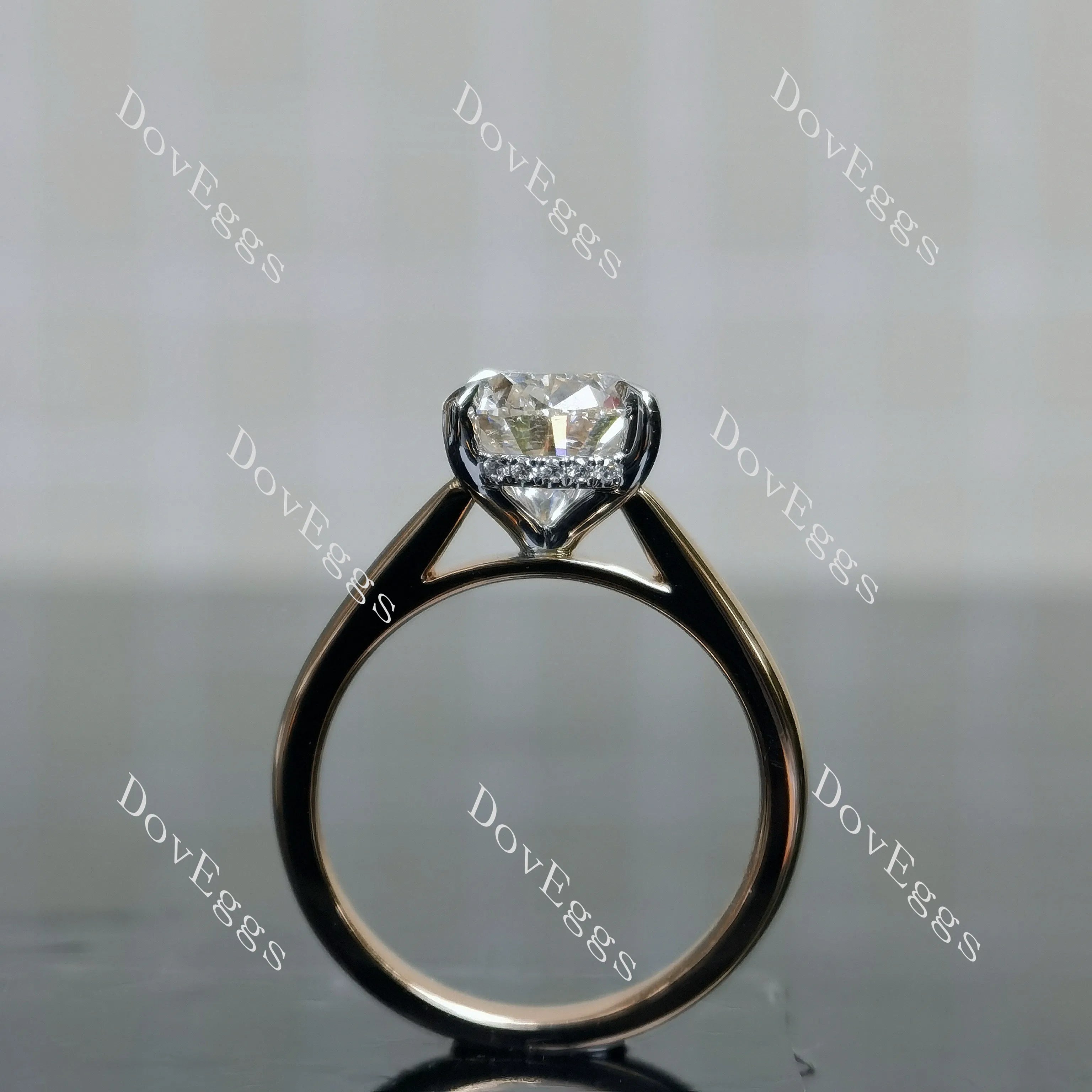 Doveggs Pear Solitaire Lab Grown Diamond Engagement Ring