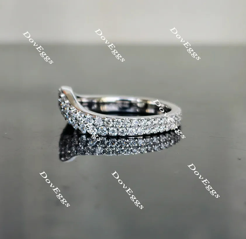 Doveggs Tara Leigh round full eternity moissanite/lab grown diamond wedding band-2.2mm band width