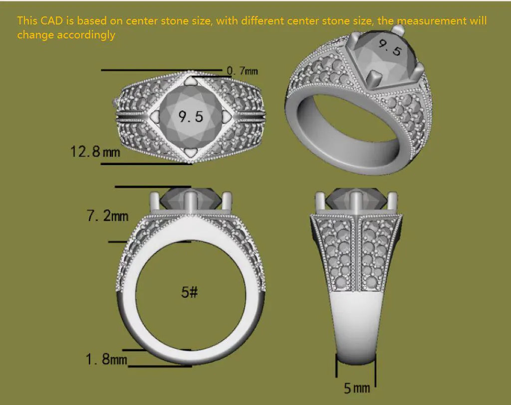 Doveggs round pave moissanite engagement ring