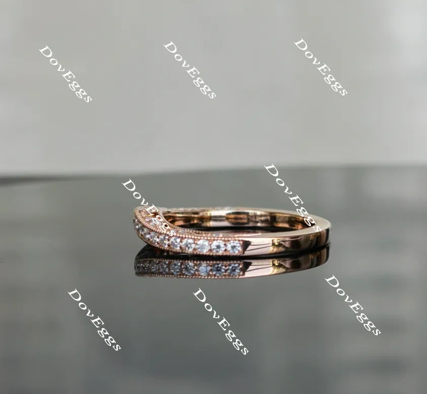 doveggs art deco moissanite/lab grown diamond wedding band-2.0mm band width