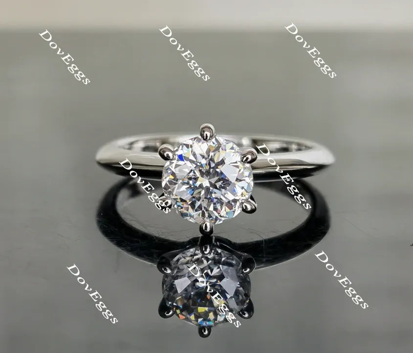 The classic 6 prongs solitaire style moissanite ring