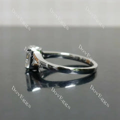Solitaire split shanks engagement ring only semi-mount only(Exclusively to DovEggs Stones)