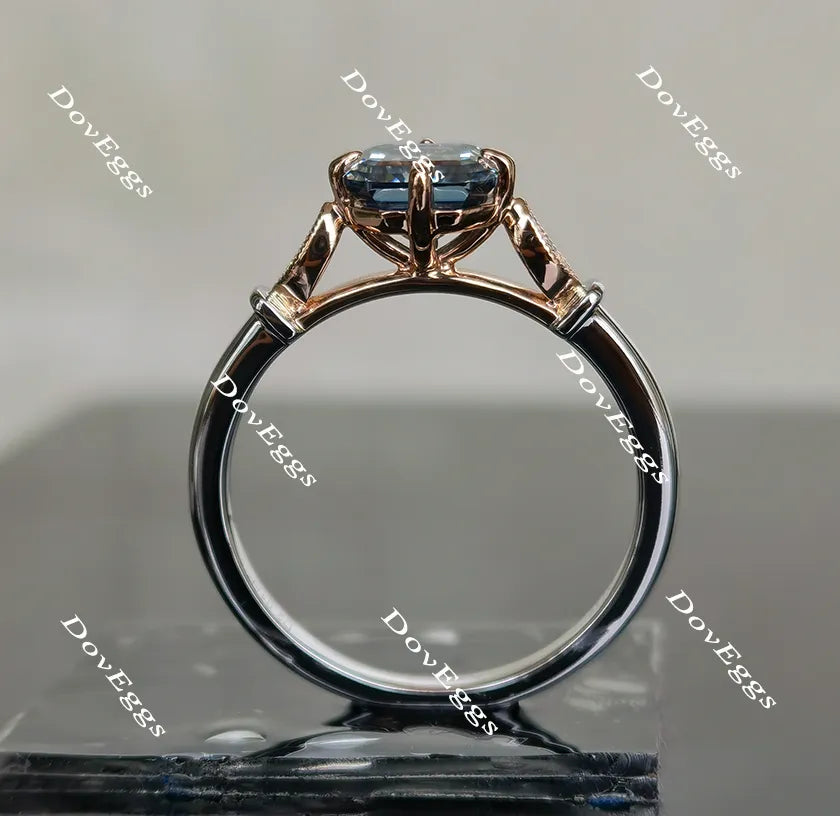 DovEggs asscher moissanite engagement ring