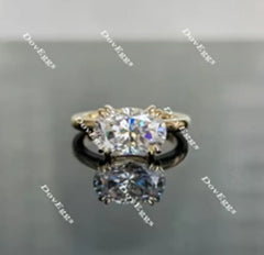 Doveggs solitaire art deco engagement ring semi-mount only(Exclusively to DovEggs Stones)