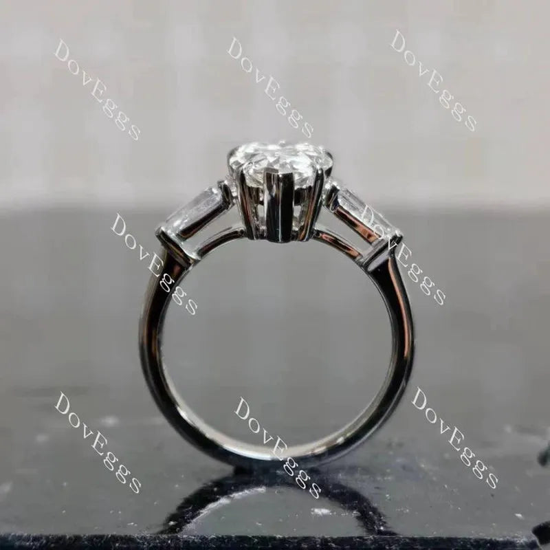 The Maddox three stones engagement ring semi-mount only(Exclusively to DovEggs Stones)