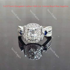 DovEggs radiant pave halo moissanite engagement ring