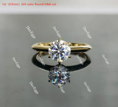 The classic 6 prongs solitaire style moissanite ring