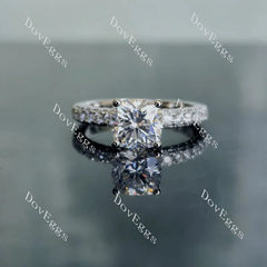 DovEggs half eternity pave engagement ring only semi-mount only(Exclusively to DovEggs Stones)