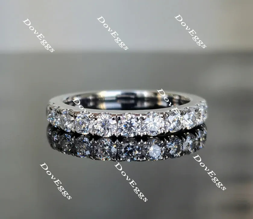 Doveggs round moissanite/lab grown diamond wedding band-2.7mm band width